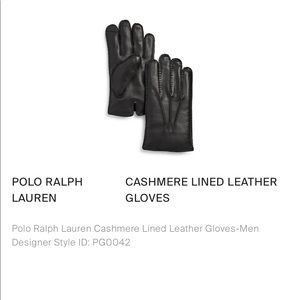 Polo Ralph Lauren Cashmere-Lined Sheepskin Touch Gloves mens size XL
